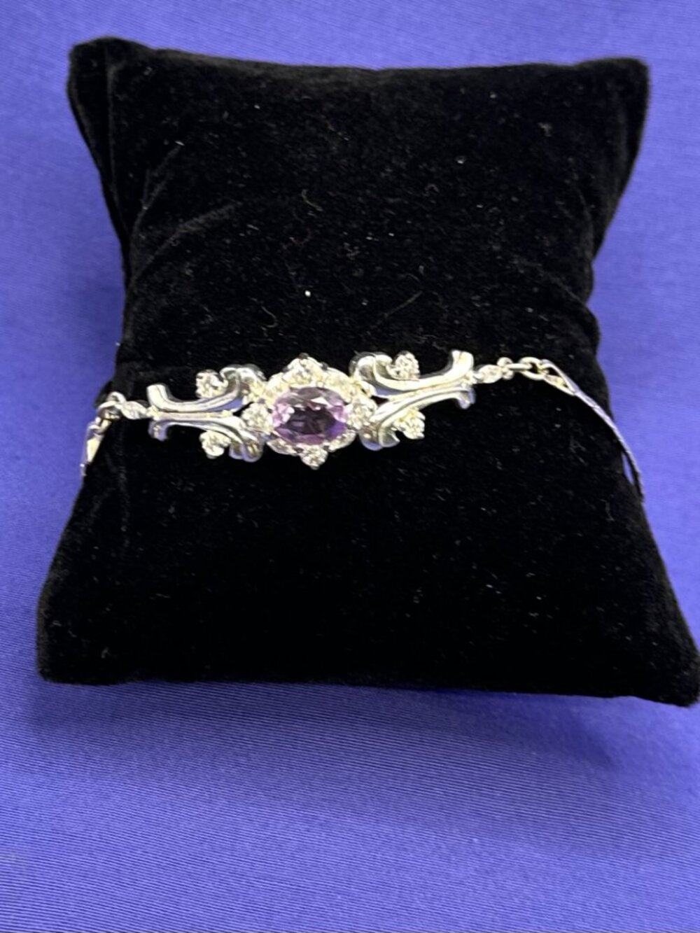 Sterling Silver JC Amethyst Bracelet - Picture 8 of 15